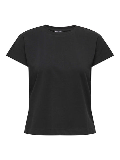 Only Erica, t-shirt maniche corte da donna nera casual
