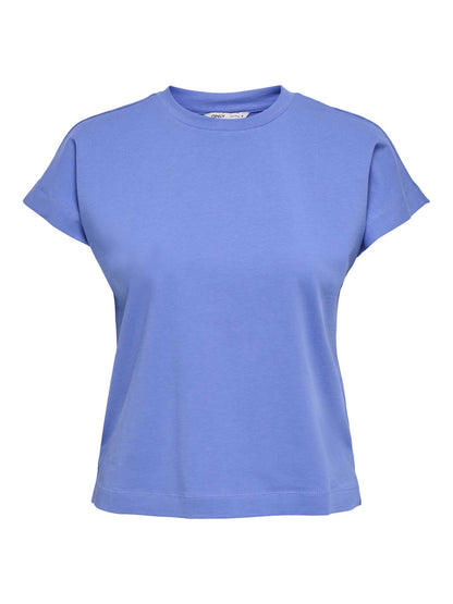 Only Onlerica, t-shirt oversize donna in cotone azzurra