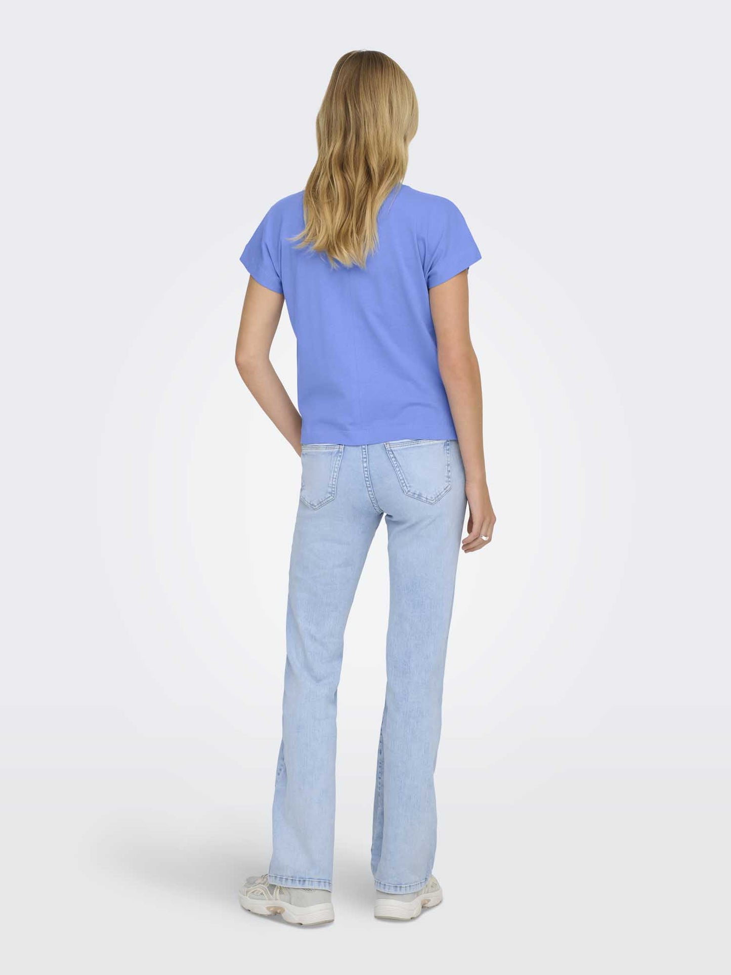 Only Onlerica, t-shirt oversize donna in cotone azzurra