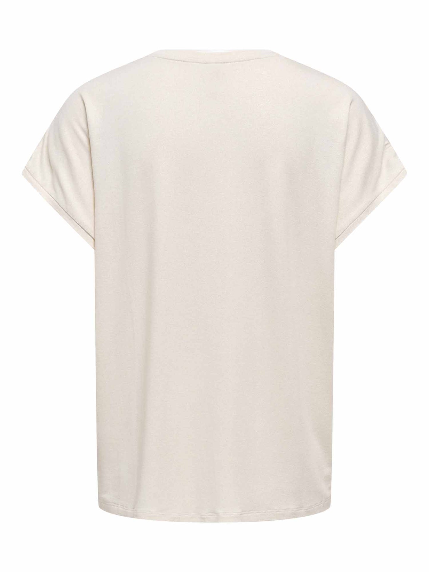 T-shirt donna Only con maniche corte e scintillante effetto oro