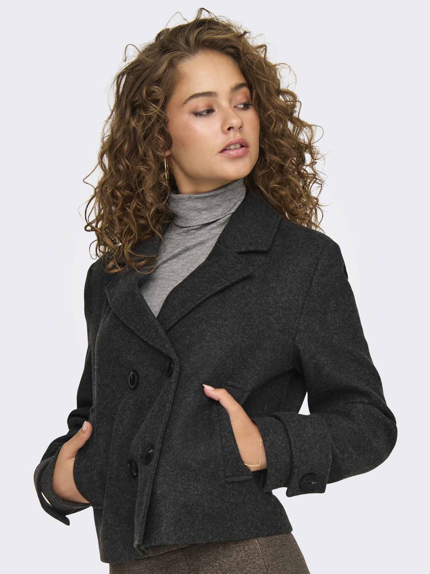 Only Freja, cappotto da donna grigio