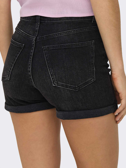 Shorts Only Josephine stretch neri da donna