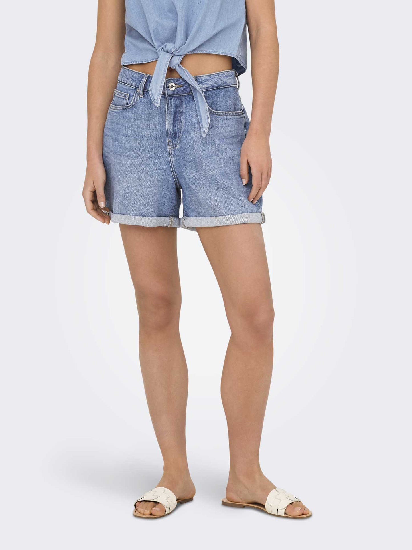 Shorts donna Only Josephine in denim chiaro
