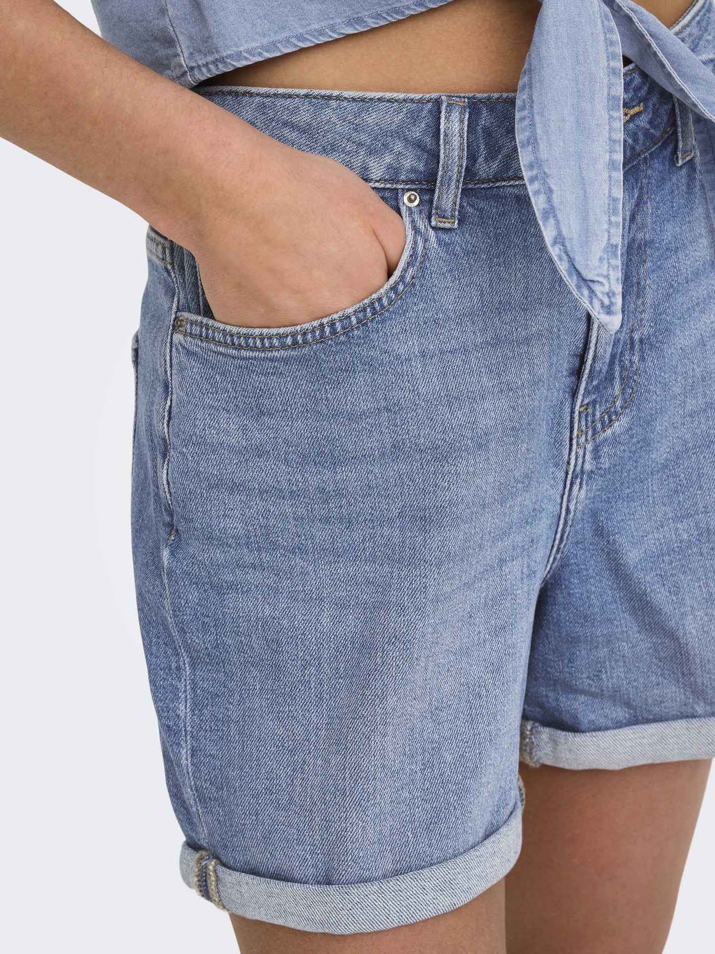 Shorts donna Only Josephine in denim chiaro