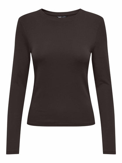 Only Riley, t-shirt maniche corte da donna marrone