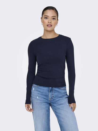 Only Riley, t-shirt maniche corte da donna blu