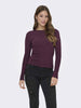 only-riley-t-shirt-maniche-corte-da-donna-bordeaux