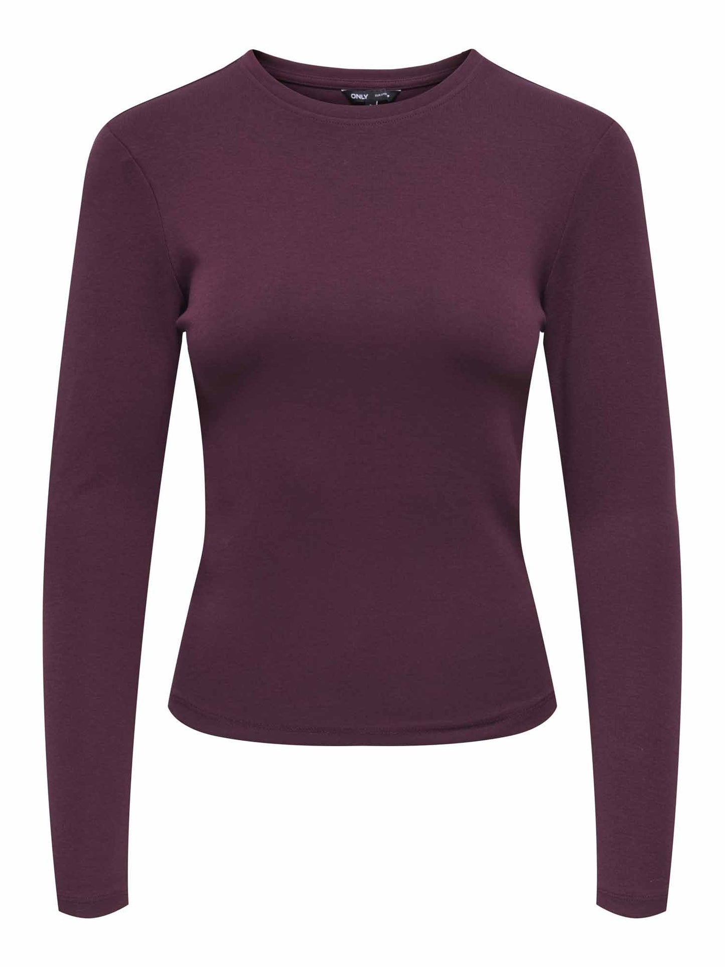 Only Riley, t-shirt maniche corte da donna bordeaux