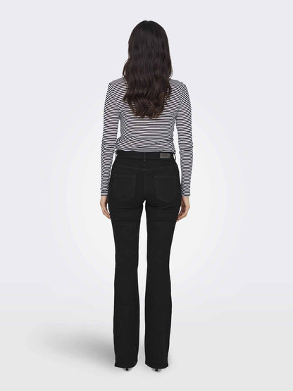 Only Blush Flared, jeans da donna neri