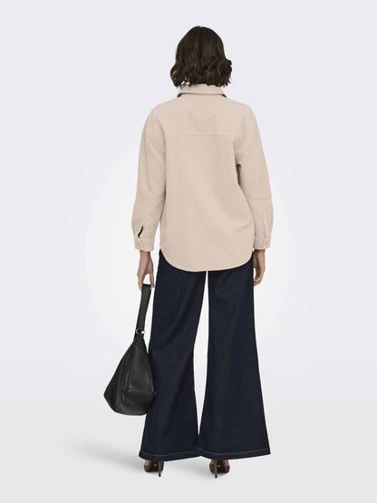 Only Onltiggy, camicia da donna beige