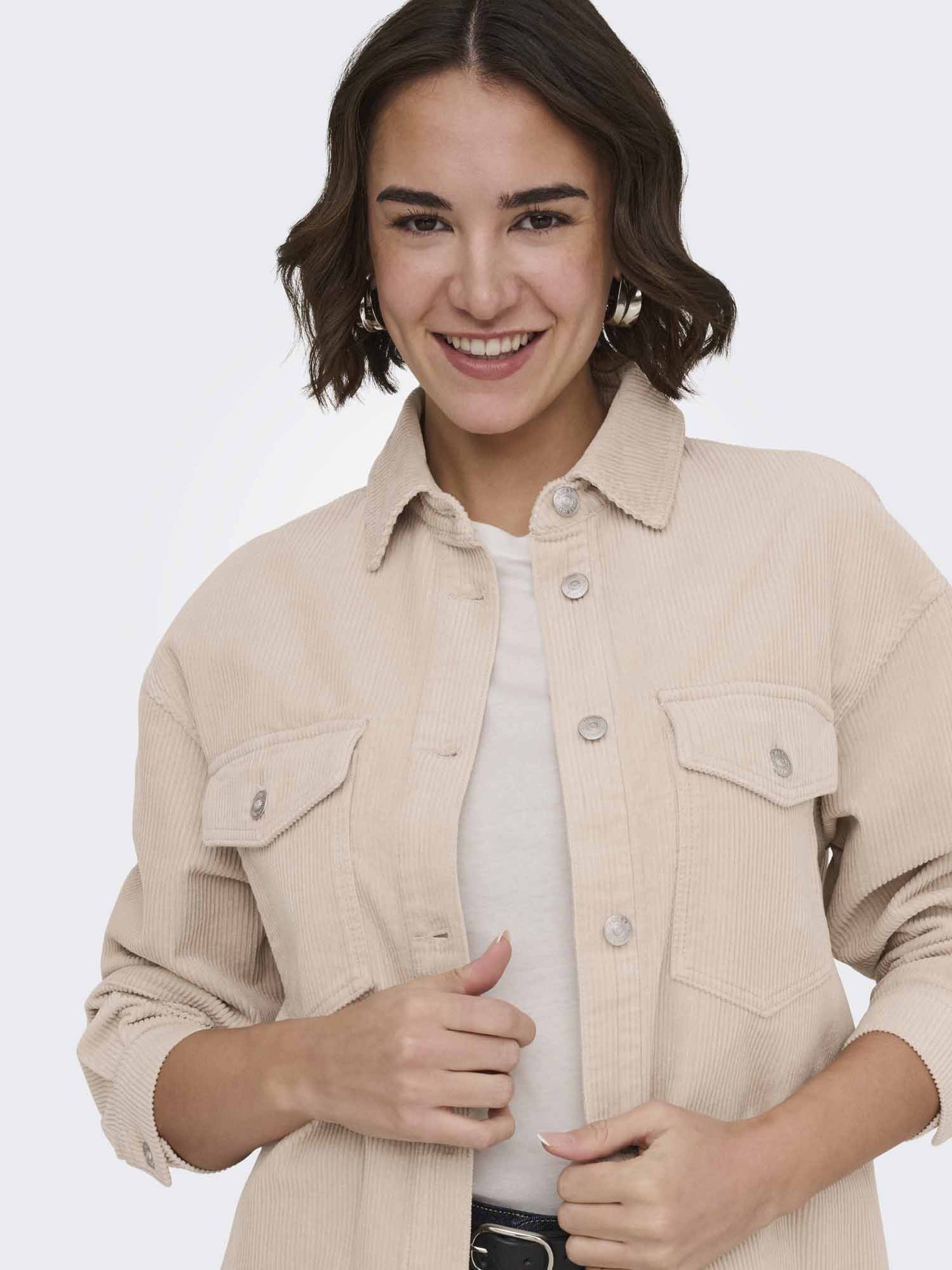 Only Onltiggy, camicia da donna beige