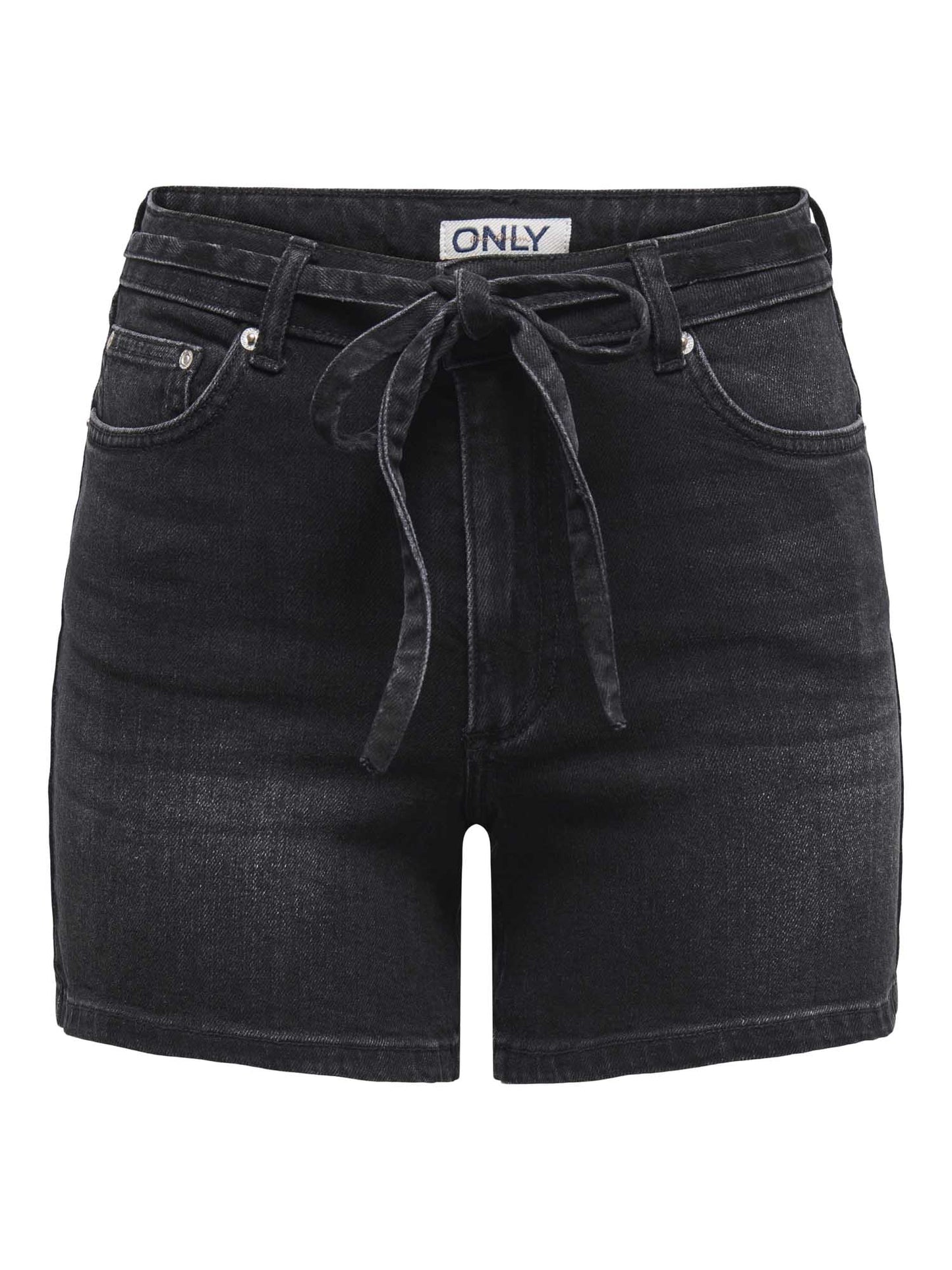 Shorts donna Only Gianna in denim nero a vita media