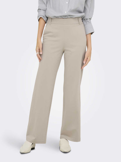 Only Poptrash, pantaloni tailored a vita media multicolore da donna