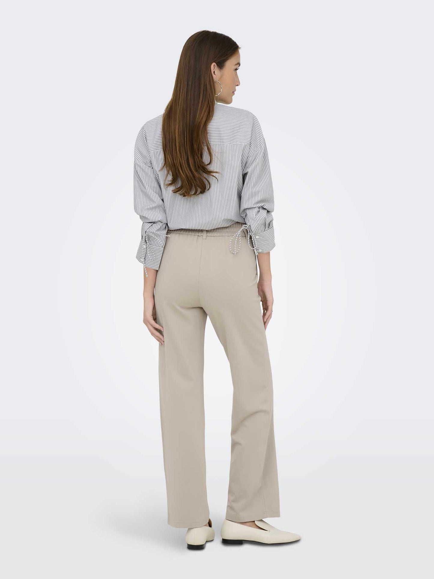 Only Poptrash, pantaloni tailored a vita media multicolore da donna