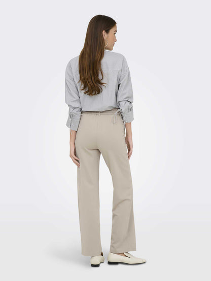Only Poptrash, pantaloni tailored a vita media multicolore da donna