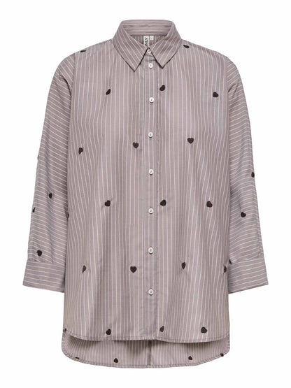 Only Onlnew Lina Grace, camicia da donna marrone
