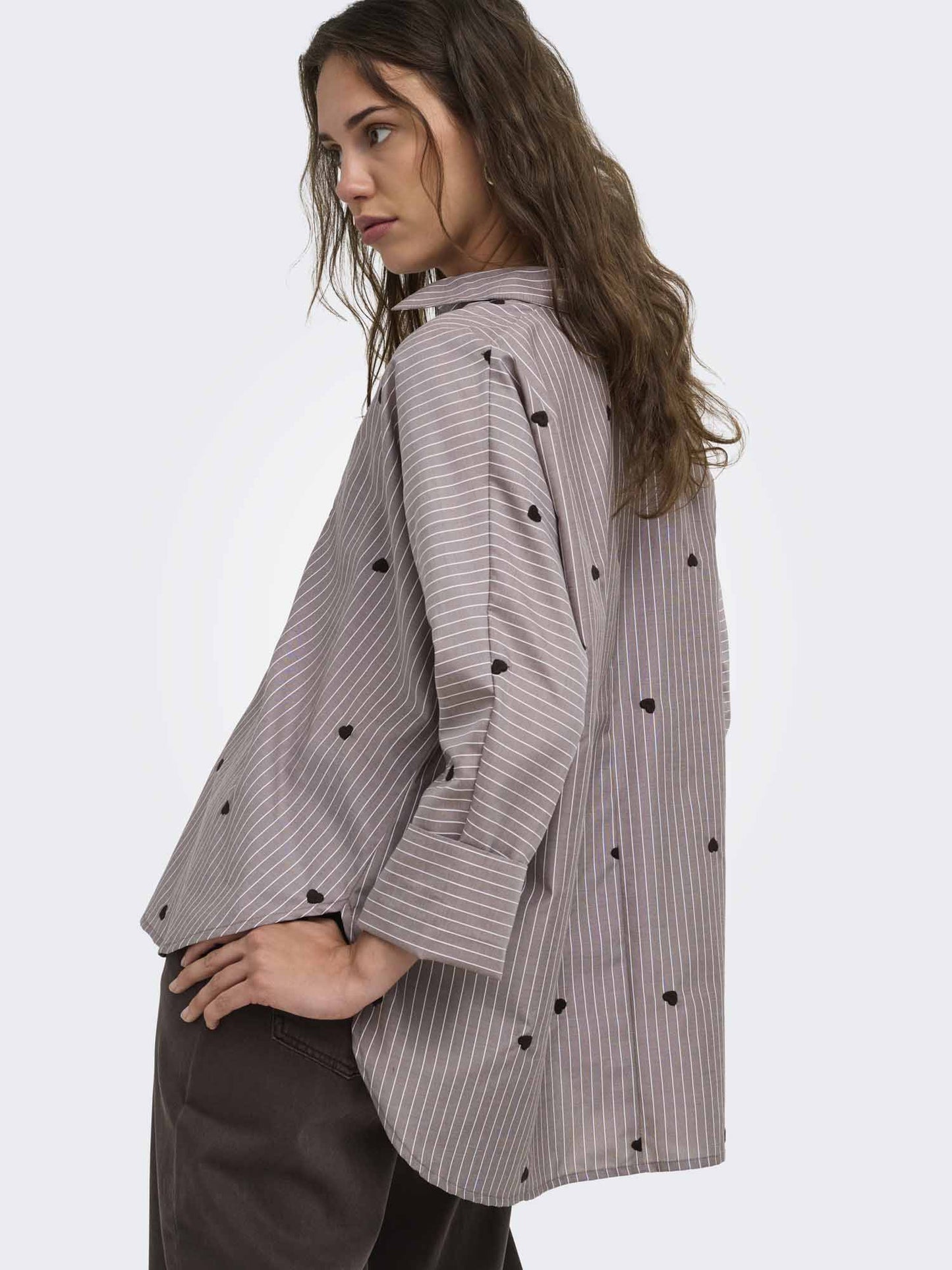 Only Onlnew Lina Grace, camicia da donna marrone