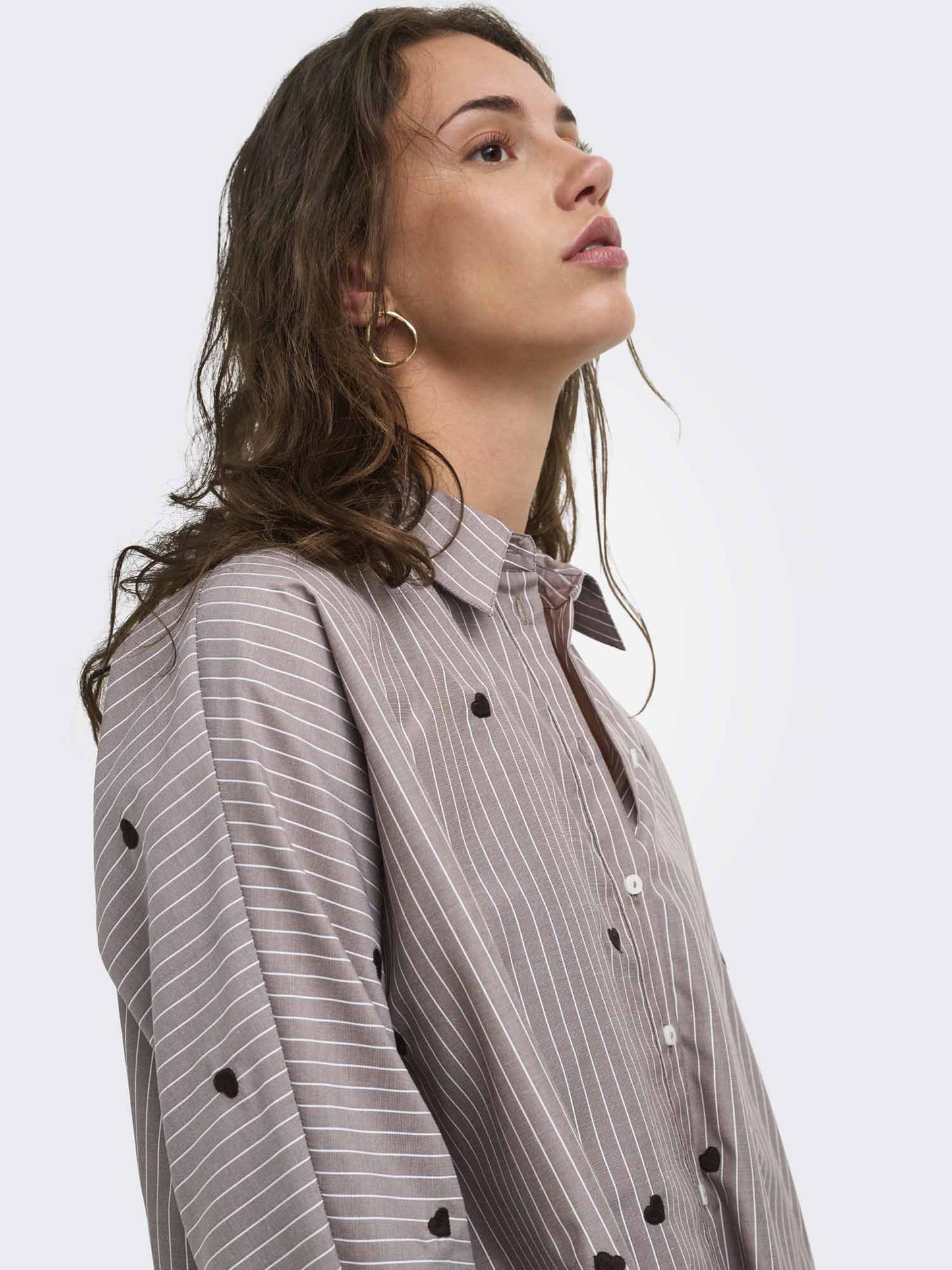 Only Onlnew Lina Grace, camicia da donna marrone