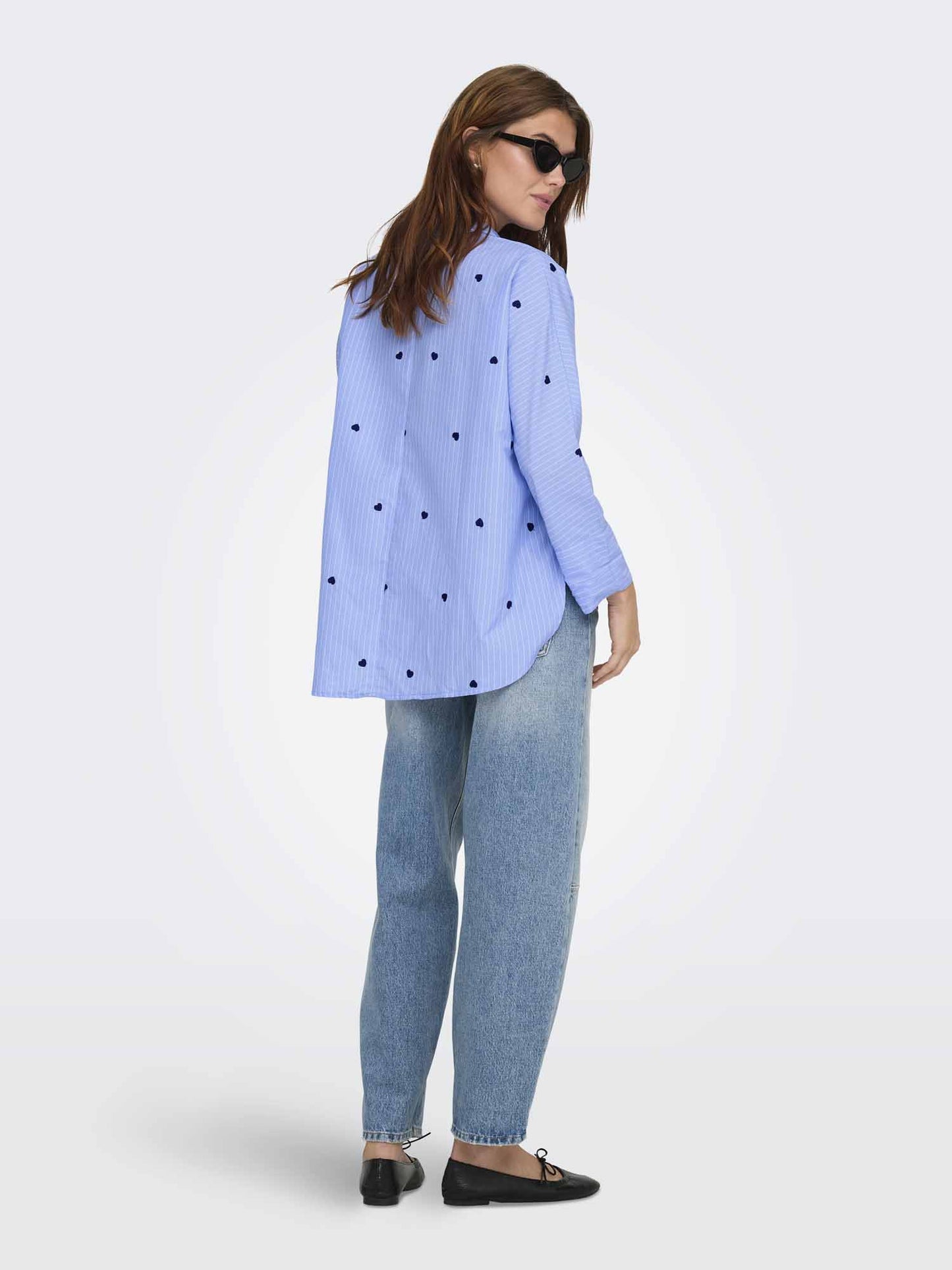 Only New Lina Grace, camicia da donna azzurra