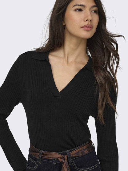 Only Kaya Polo, maglia da donna nera