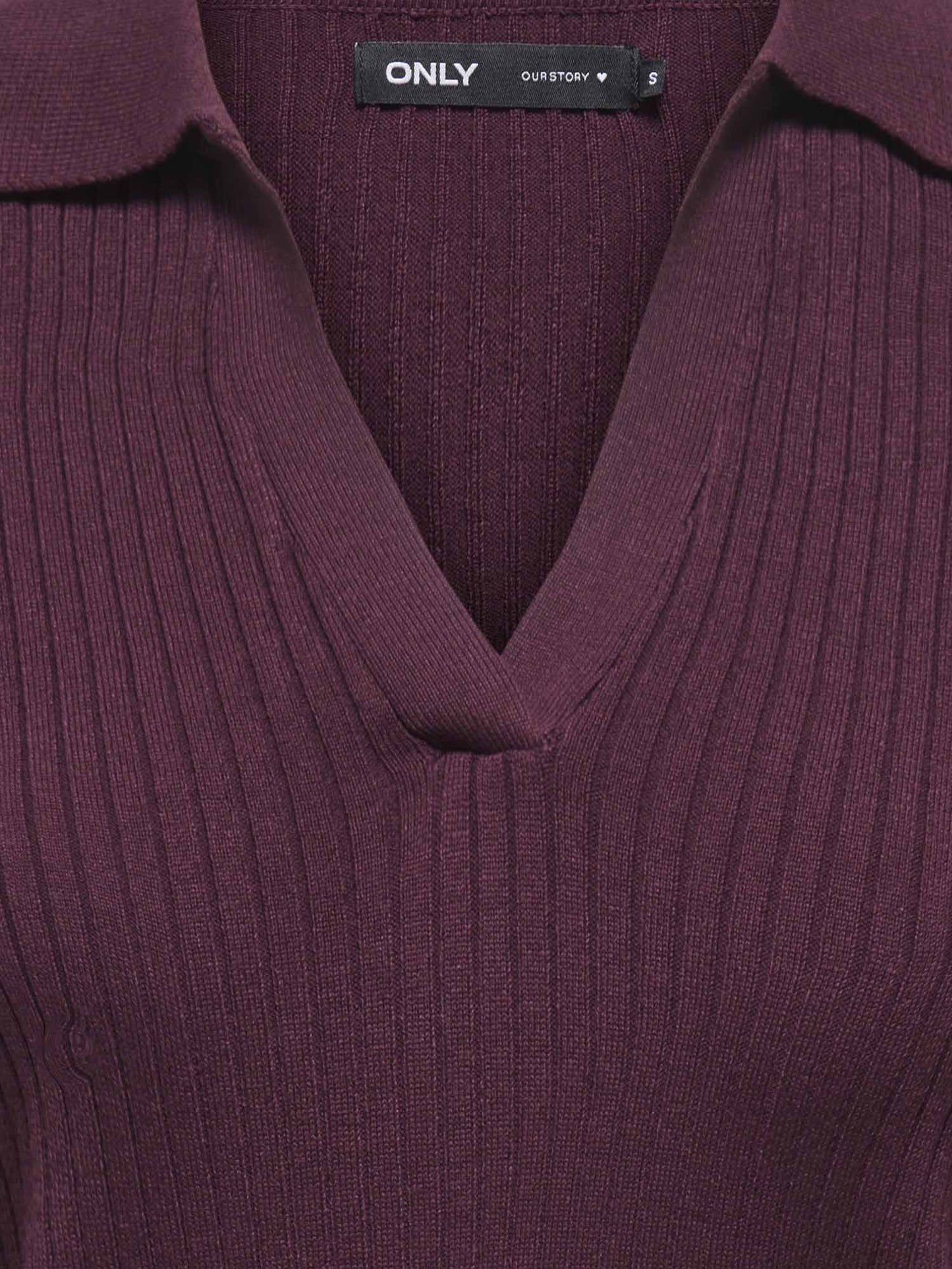 Only Kaya Polo, maglia da donna bordeaux