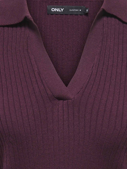 Only Kaya Polo, maglia da donna bordeaux
