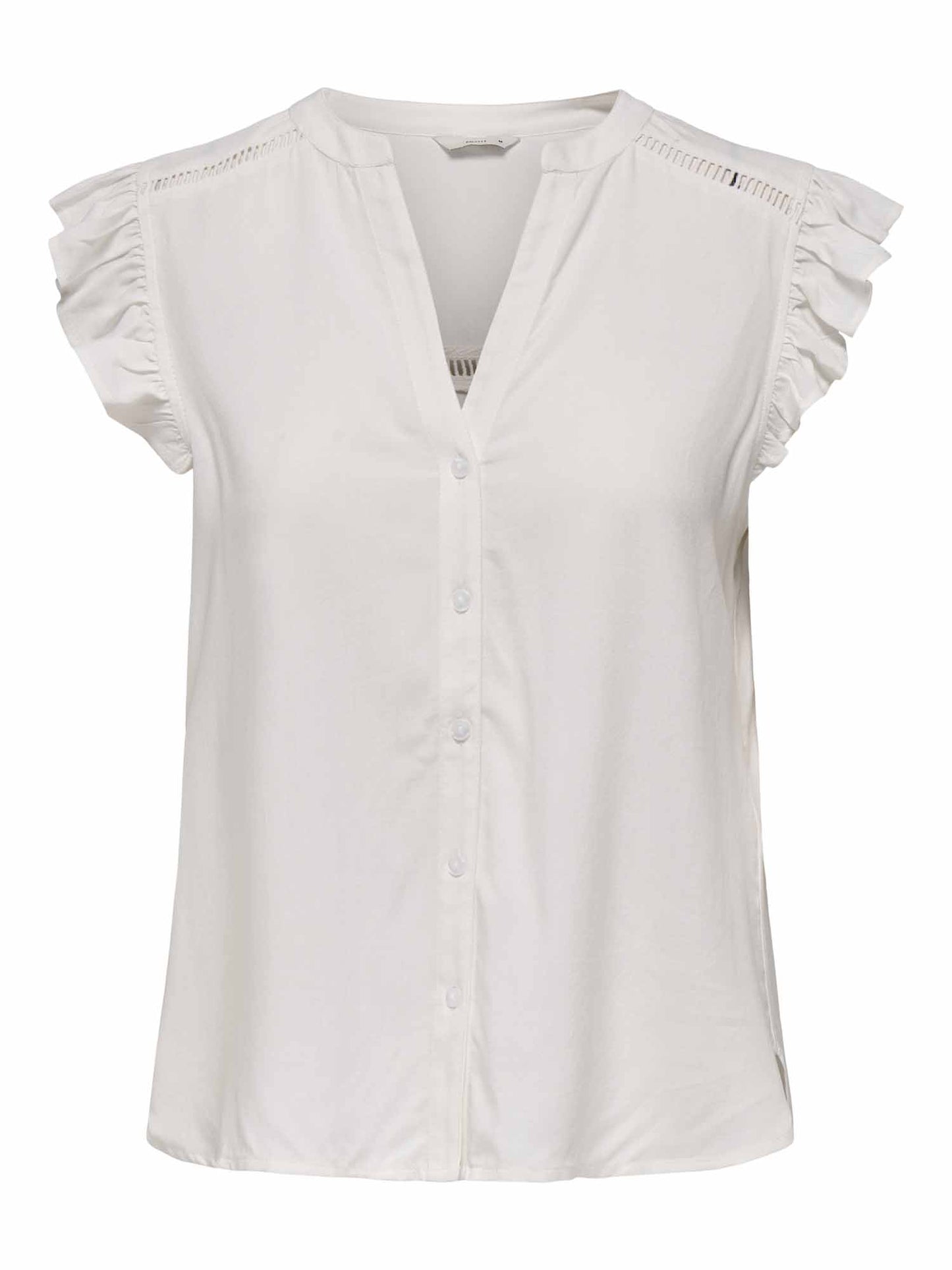 Only N. Rosella, camicia bianca da donna in stile femminile