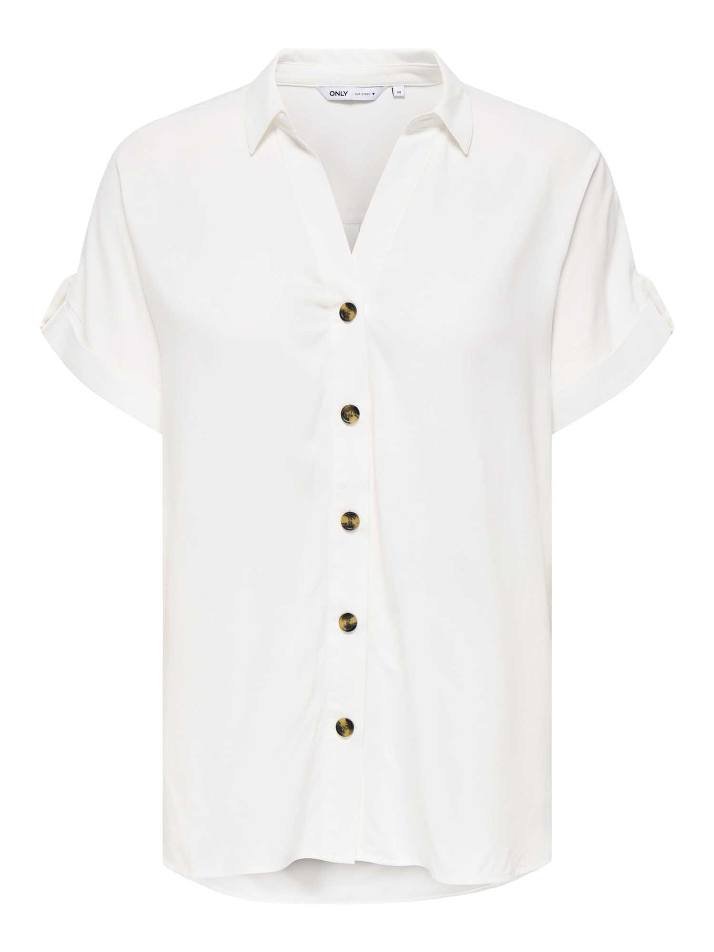 Camicia Only Yasmin bianca da donna a vestibilità classica