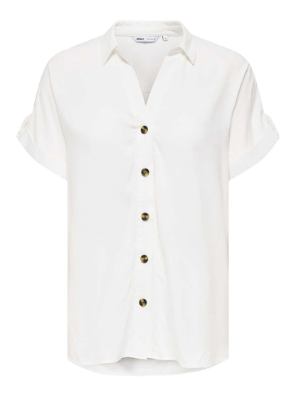 Camicia Only Yasmin bianca da donna a vestibilità classica