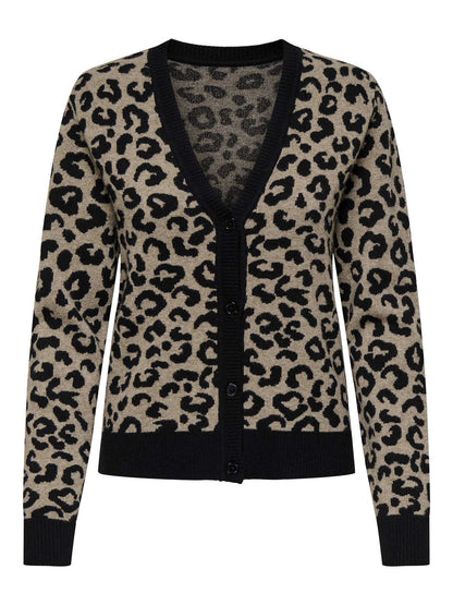Only leo cardigan maglia da donna maculato