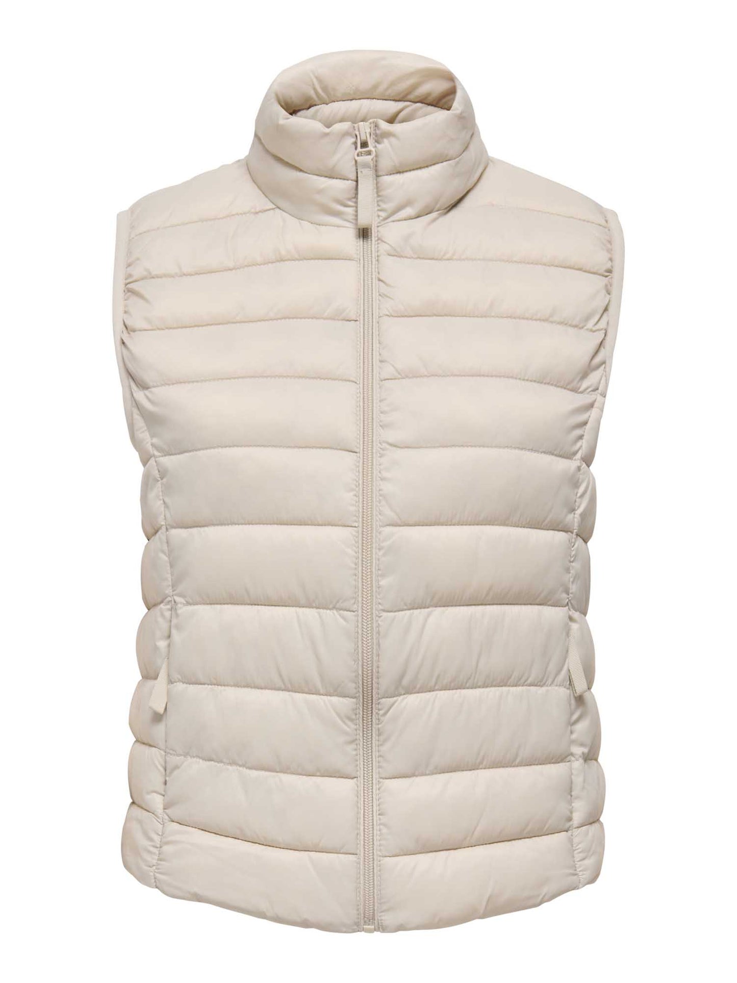 Only Tahia, gilet imbottito leggero beige da donna