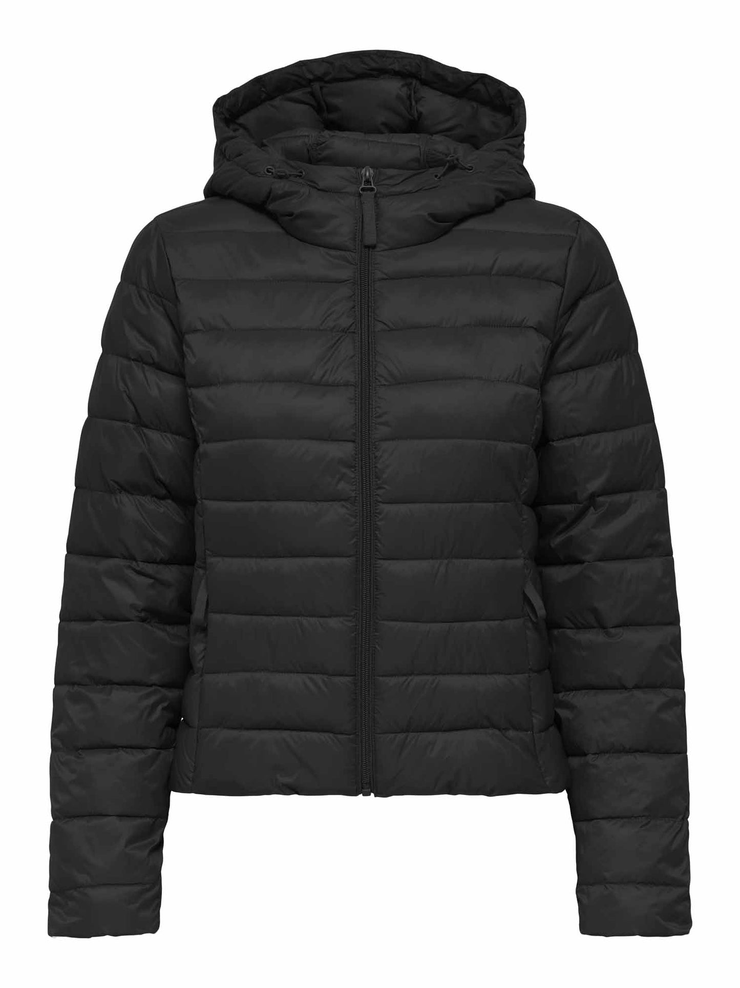 Giacca trapuntata Only Tahia da donna nera con cappuccio