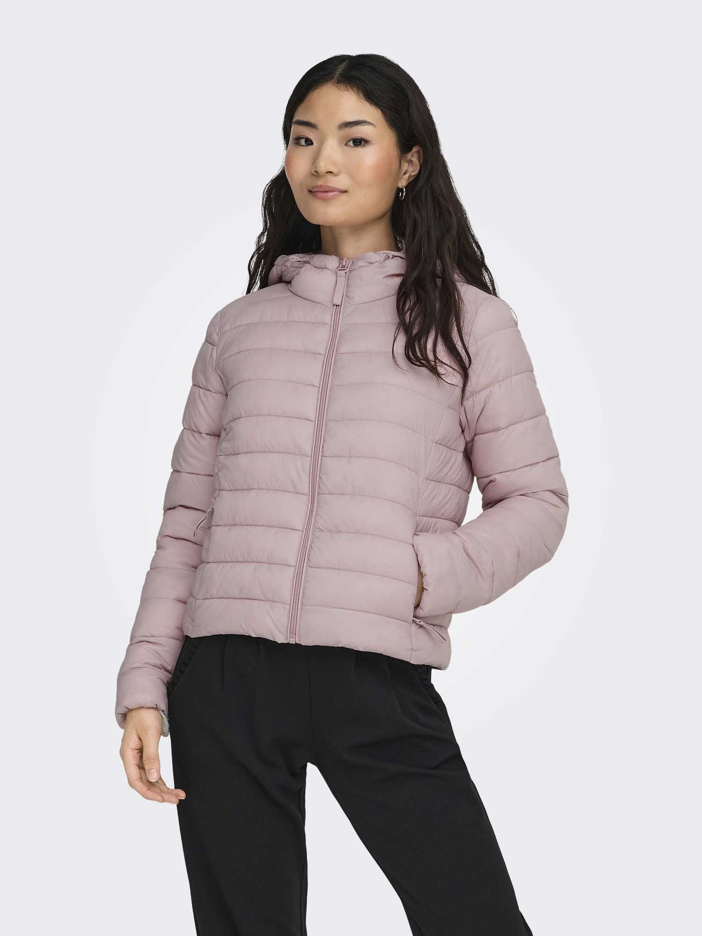 Only Onltahia, giubbotto imbottito rosa da donna con cappuccio