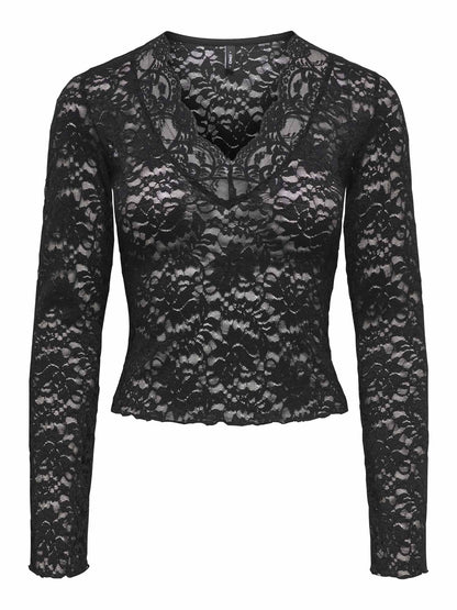 Only Nikka, t-shirt da donna nera