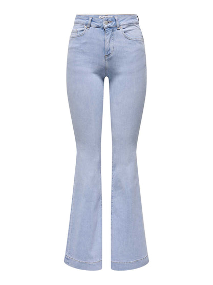 Jeans Only Blush Flared donna in denim chiaro a vita media
