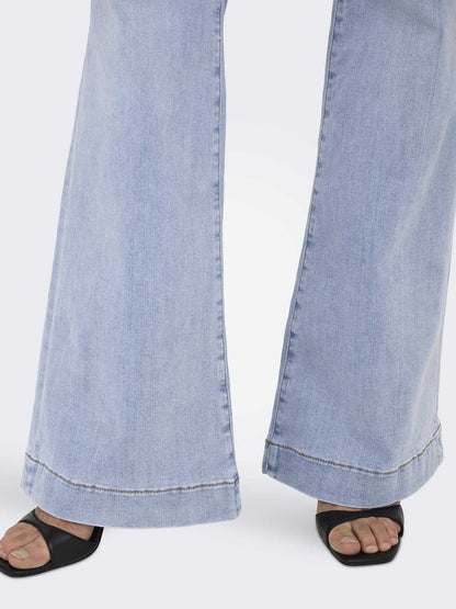 Jeans Only Blush Flared donna in denim chiaro a vita media