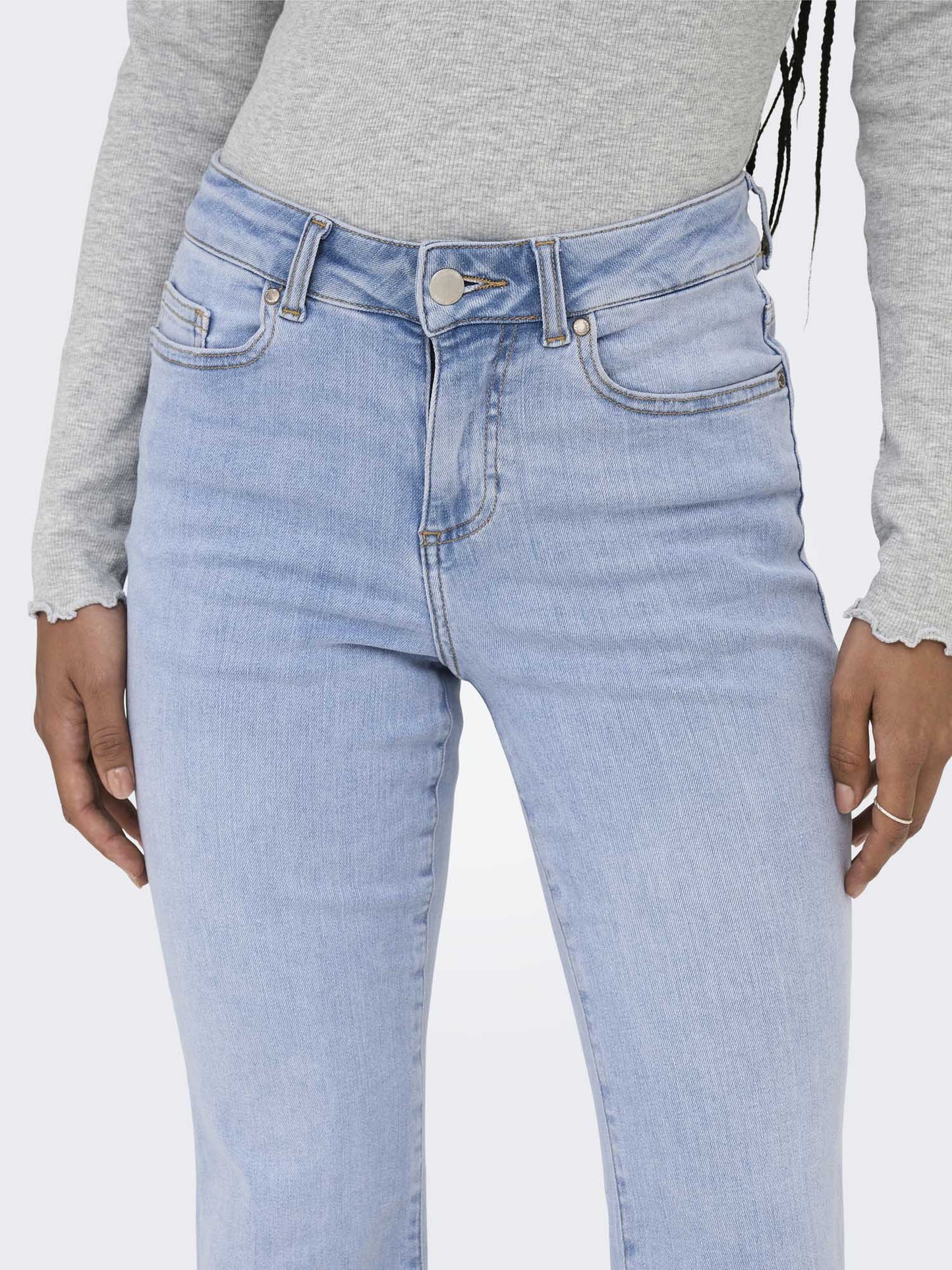Jeans Only Blush Flared donna in denim chiaro a vita media