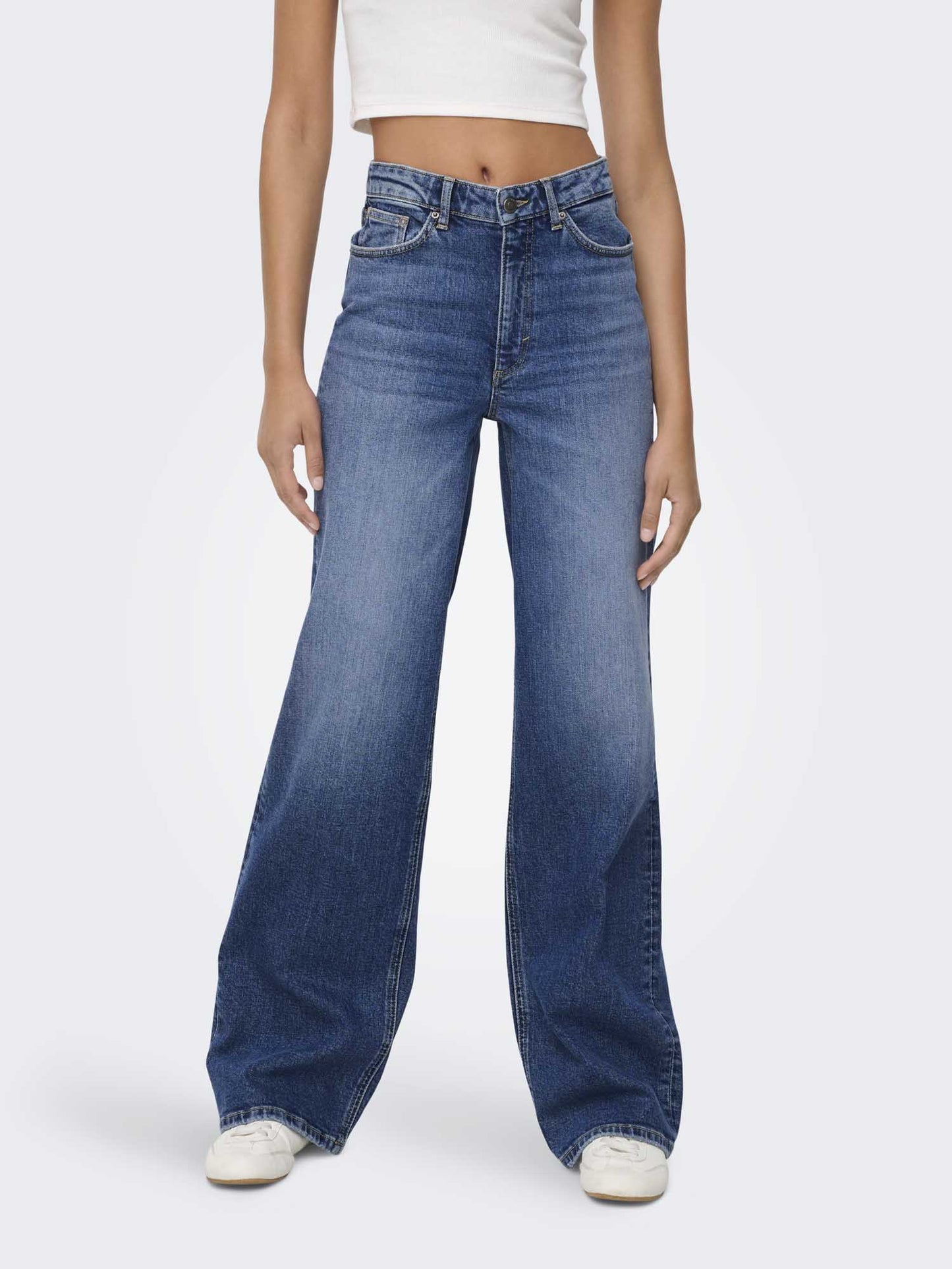 Jeans Only Juicy Wide a vita alta e gamba ampia da donna