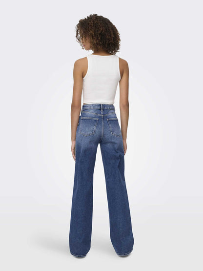 Jeans Only Juicy Wide a vita alta e gamba ampia da donna