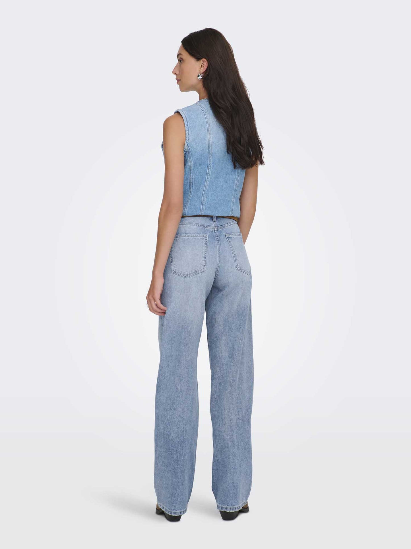 Only Maddie Wide, jeans denim per donna dal taglio ampio e confortevole