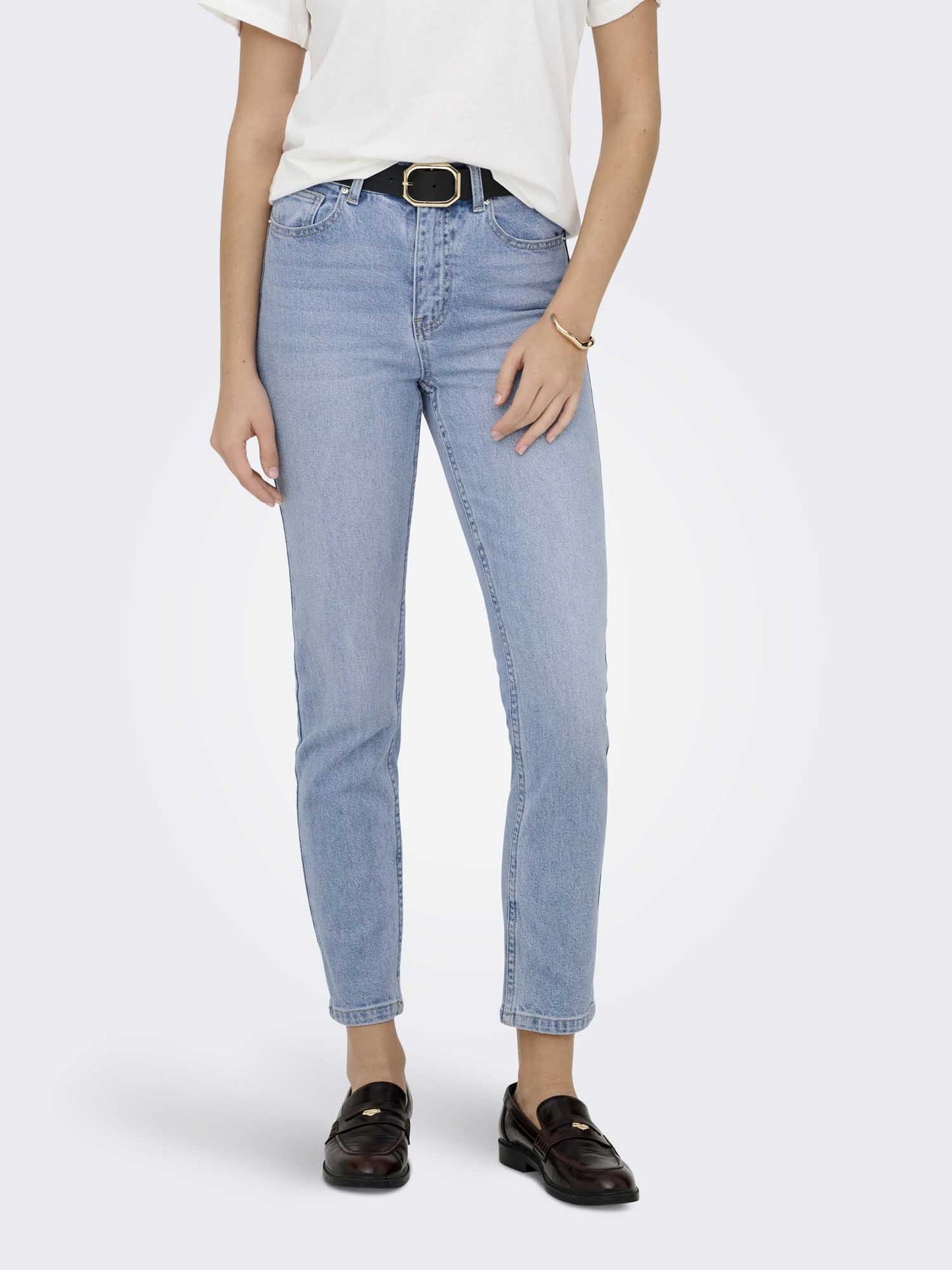 Jeans Emily Straight da donna in denim chiaro