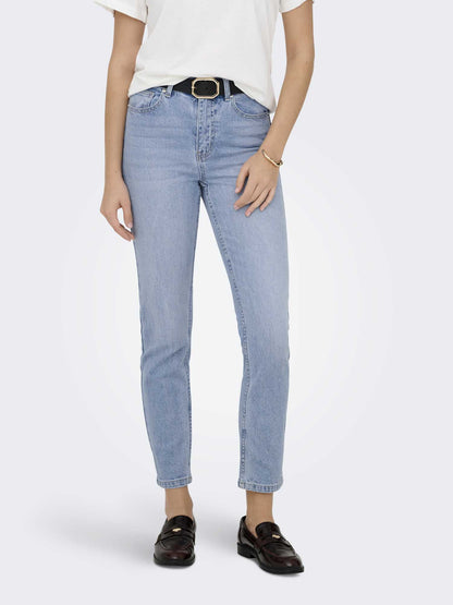 Jeans Emily Straight da donna in denim chiaro