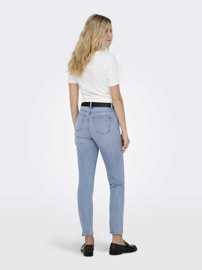 Jeans Emily Straight da donna in denim chiaro