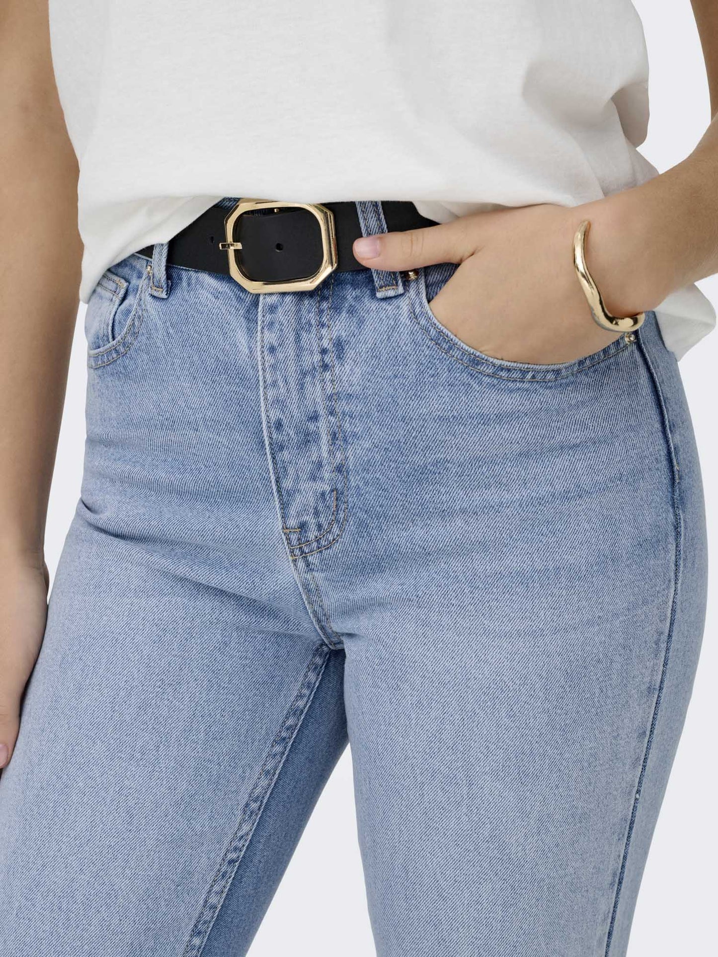 Jeans Emily Straight da donna in denim chiaro