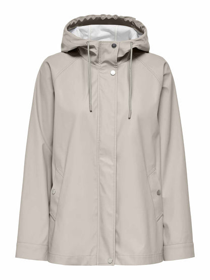 Only Onlelisa, giubbino impermeabile beige da donna casual