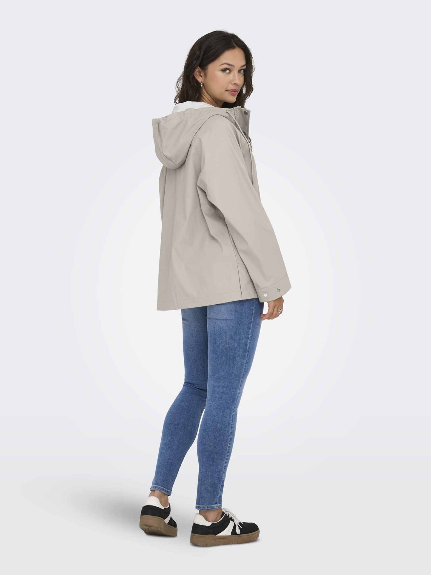 Only Onlelisa, giubbino impermeabile beige da donna casual