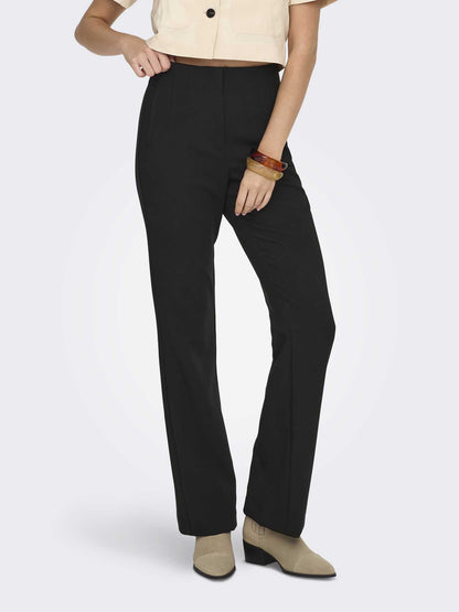 Pantaloni flare Onlraven Life a vita alta neri da donna