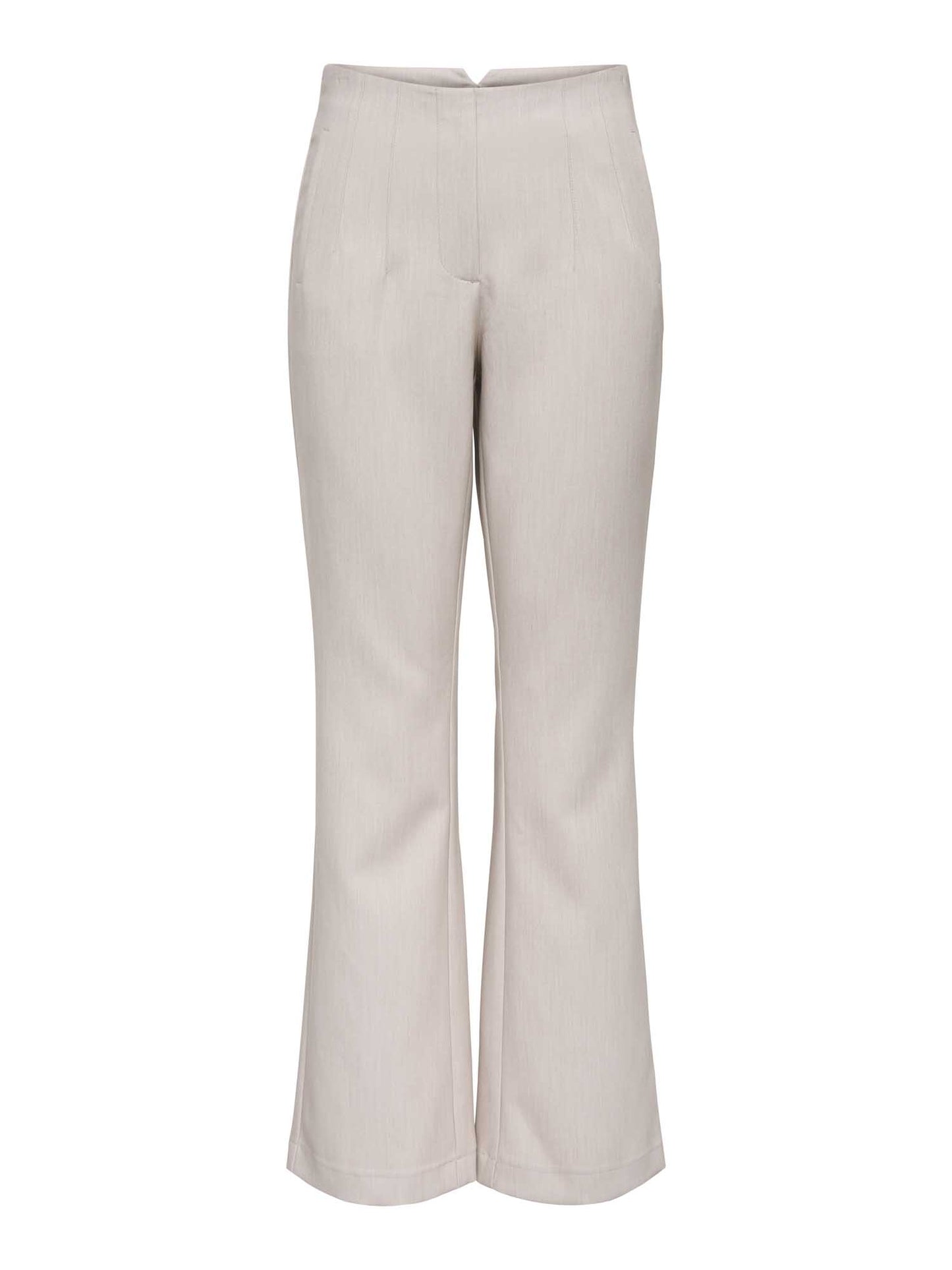 Only Onlraven Life, pantaloni flare a vita alta beige da donna