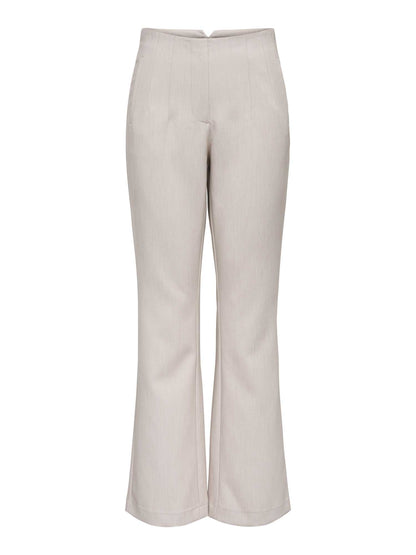 Only Onlraven Life, pantaloni flare a vita alta beige da donna