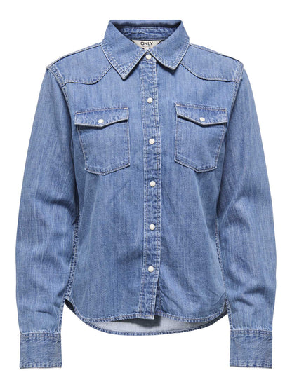 Only camicia donna in cotone denim versatile e casual